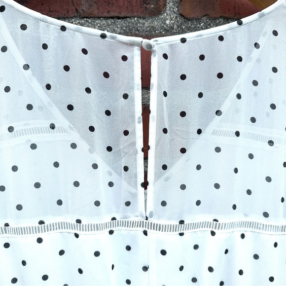 Torrid Polka Dot Midi Dress Sheer Lined Chiffon Retro Vintage Plus 3 3X 22 24 - Picture 10 of 13